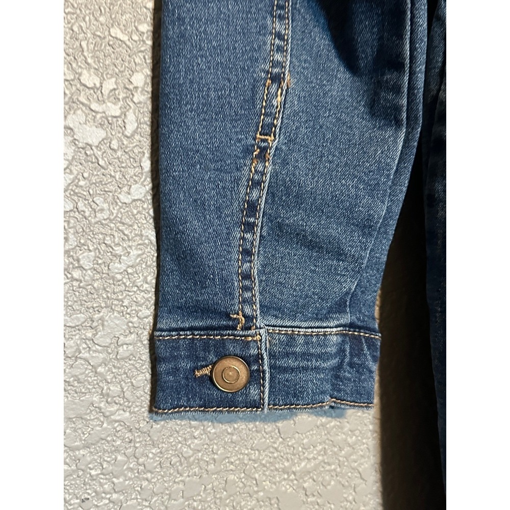 Celebrity Pink Womens Denim Straight leg Jumpsuit Dark Wash Elastic Waist XS - Picture 13 of 16